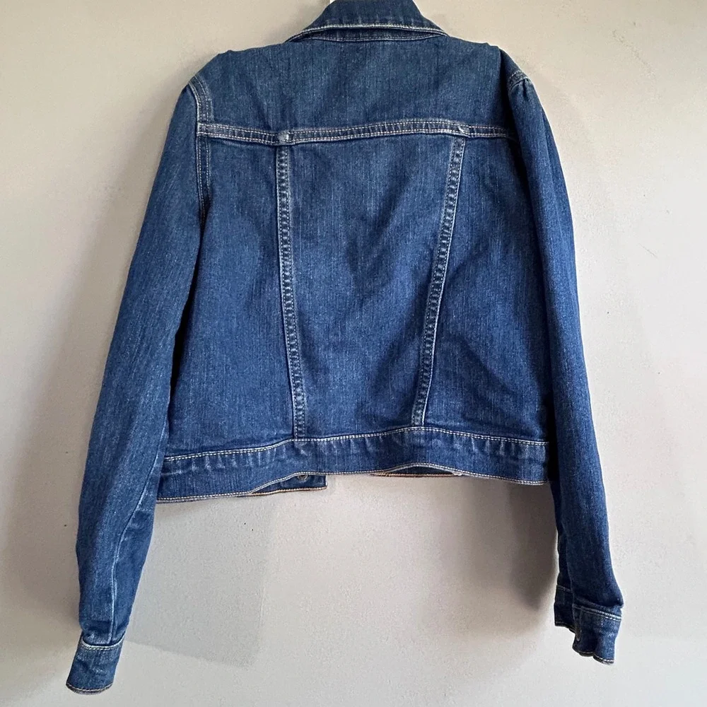 Crazy 8 Kids Medium Wash Denim Trucker Jacket Size M 7-8 Stretch Blue Coat